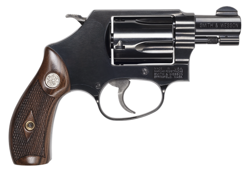 Smith & Wesson 14076 Model 36  J-Frame 38 Special +P 5 Shot 1.88" Blued Carbon Steel Barrel, Blued Cylinder, Blued Carbon Steel Frame, Checkered Wood Grip, No Safety, Exposed Hammer