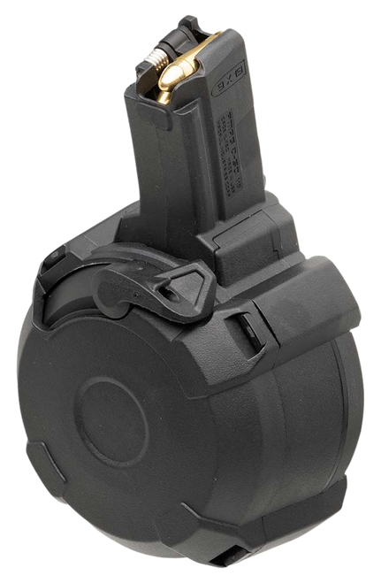 Magpul MAG1181BLK PMAG  Black Drum 50rd 9mm Luger for H&K MP5/94