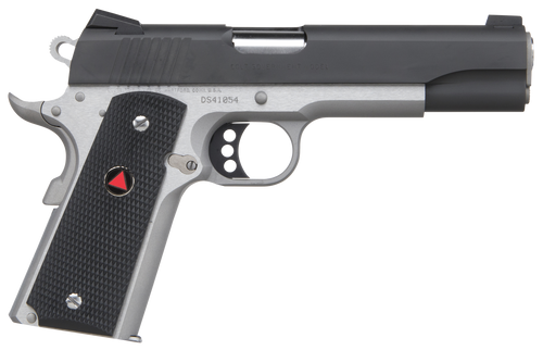 Colt Mfg O2020XETT 1911 Delta Elite 10mm Auto Caliber with 5" Barrel, 8+1 Capacity, Stainless Steel Finish Frame, Serrated Black Carbon Steel Slide & Black Polymer with Integrated Delta Medallion Grip