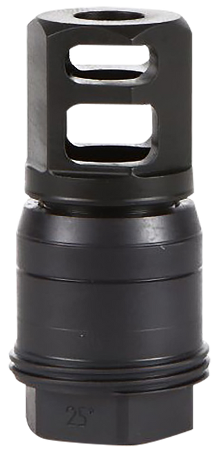 Sig Sauer SL55612X2825DEGM Clutch-Lok QD Muzzle Brake Black Stainless Steel with 1/2" 28 tpi Threads for 5.56mm 25 Degree Taper