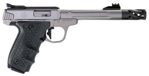 Smith & Wesson 12078 Performance Center Victory Target 22 LR 6" MB 10+1 Stainless Steel Tandemkross Black HiveGrip with Integrated Target Thumb Rest Grip