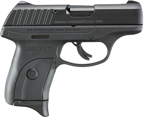 Ruger 3283 EC9s  9mm Luger 7+1 3.12" Black Oxide Steel Barrel, Black Oxide Serrated Steel Slide, Black Polymer Frame, Black Polymer Grip