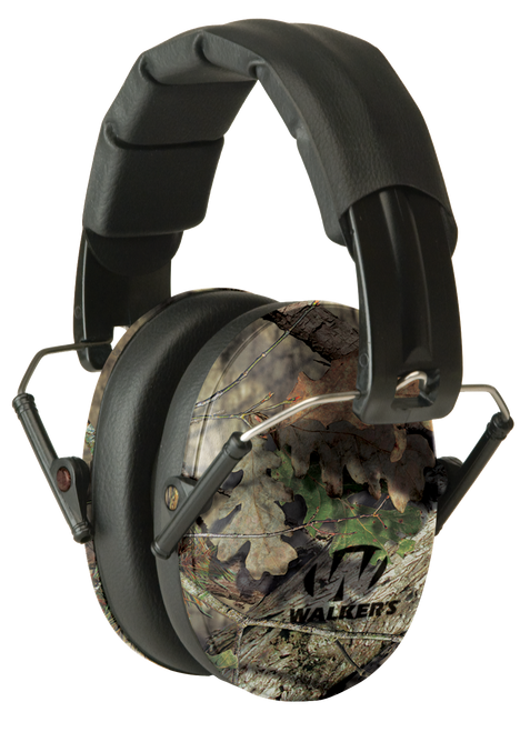 Walker's GWPFPM1CMO Pro Low Profile Passive Muff 22 dB Over the Head Mossy Oak/Black Polymer