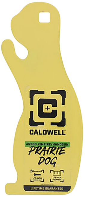 Caldwell 4002313   Rimfire/Handgun Yellow AR500 Steel Prairie Dog 1/4" Thick