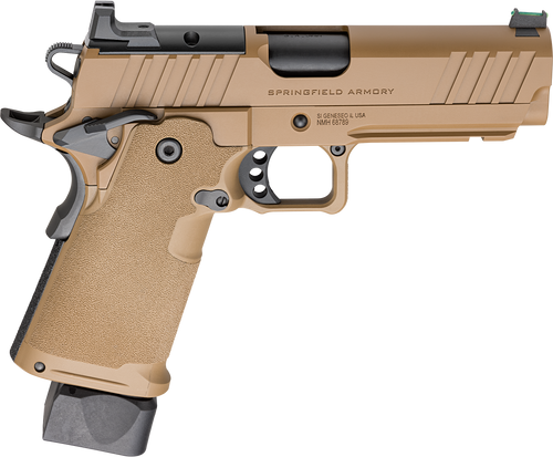 Springfield Armory PH9117AOSCB 1911 DS Prodigy 9mm 20+1 17+1 4.25" Coyote Brown Cerakote Optic Ready Carbon Steel Slide Polymer Grip