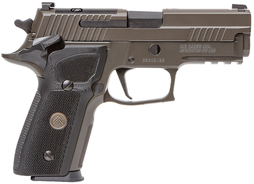 Sig Sauer E29R9LEGIONSAOR2 P229 Compact Legion SAO 9mm Luger 3.90" 15+1, Legion Gray Cerakote, Picatinny Rail/Beavertail Frame, Romeo 1 Cut Slide, Black G10 Grip, Night Sights