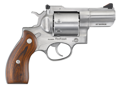 Ruger 5051 Redhawk  357 Mag/38 Special 8rd 2.75" Satin Stainless Steel Barrel, Cylinder & Frame, Hardwood Grip