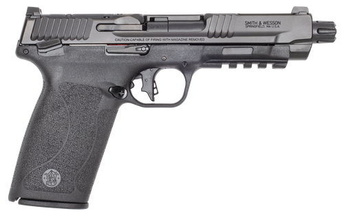 Smith & Wesson 14093 M&P 5.7 Full Size Frame 5.7x28mm 10+1 5" Black Armornite, Black Optic Ready/Serrated Stainless Steel Slide, Black Polymer Frame w/Picatinny Rail, Polymer Grip