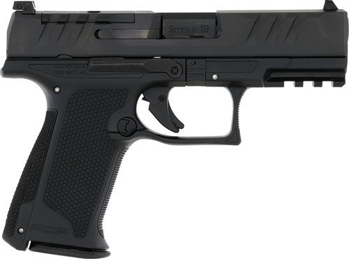 WALTHER PDP F OR 9MM 4" FS 10-SHOT BLACK POLYOMER FRAME