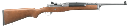 Ruger 5802 Mini-14 Ranch 223 Rem/5.56 NATO 5+1 18.50" Matte Stainless Steel Barrel, Matte Stainless Steel Drilled & Tapped Receiver, Hardwood Fixed Stock, Right Hand