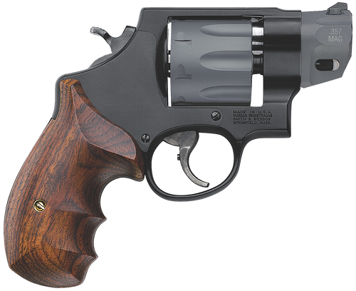 Smith & Wesson 170245 Model 327 Performance Center  357 Mag 2" Titanium/Stainless  Barrel, 8rd Titanium Cylinder,  Black Scandium Alloy N-Frame,  Wood Grip