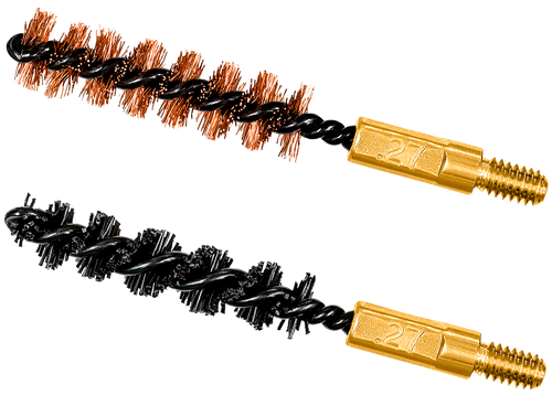 Otis FG327NB Bore Brush Set  6.8mm/7mm/270 Cal 8-32" Thread 2" Long Bronze/Nylon Bristles 2 Per Pkg