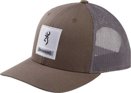 BROWNING CAP PROWLER MESH SNAP BACK SQ BCKMK PATCH PEWTR OSFM