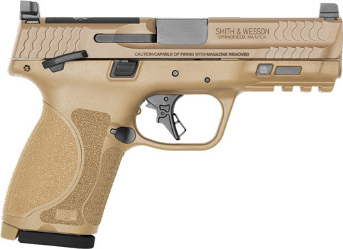 S&W M&P9 M2.0 COMPACT 9MM 4" 10-SH OPTICS READY SAFETY FDE