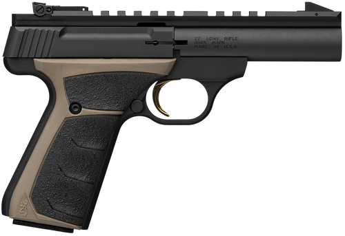 Browning 051604490 Buck Mark Field Target Micro 22 LR 10+1 4" Matte Blued Bull Barrel, Matte Black Serrated w/Picatinny Rail Slide, Matte Black Aluminum Frame, UFX Overmolded Grip