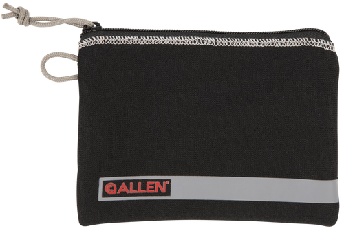 Allen 3626 Pistol Pouch  Black Polyester w/Lockable Zippers, ID Label & Fleece Lining Holds Compact Size Handgun 5" L x 7" W Interior Dimensions