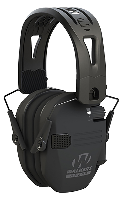 Walker's GWPRSEMRH RAZR Razor Tacti-Grip 23 dB Over the Head Black Polymer