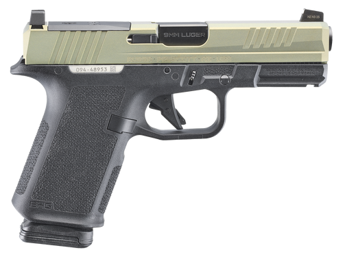 Ruger 19420 RXM  9mm Luger 15+1 4" Black FNC Nitride Barrel, Sundown Alloy Cerakote Alloy Steel Optic Ready/Serrated Slide, Black Polymer Frame w/Accessory Rail, RMR/RMSc/DeltaPoint Pro Footprint