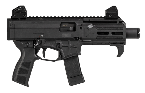 CZ-USA 91420 Scorpion 3+ Micro  9mm Luger Caliber with 4.20" Threaded Barrel, 20+1 Capacity, Overall Black Finish & Polymer Receiver/Grip Right Hand