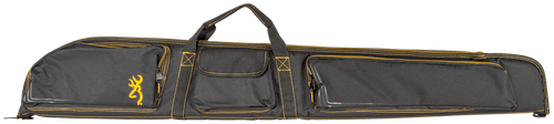 Browning 1419559902 Black & Gold Shotgun Case Black w/Buck Mark Logo 600D Polyester Ripstop 54"