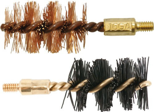 OTIS BORE BRUSH .16 GA 2-PACK 1-NYLON 1-BRONZE 8-32MM THREAD