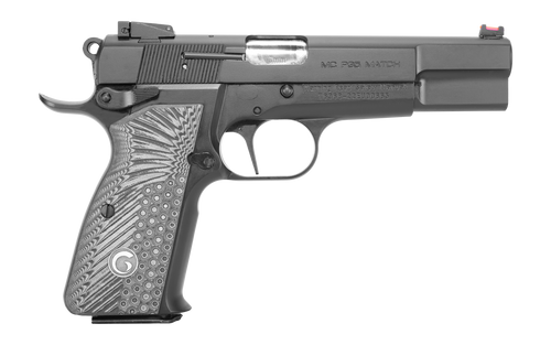 EAA GIRSAN 390465 MCP 35 Match 9mm Luger 15+1, 4.87" Stainless Steel Barrel, Matte Black Serrated Slide, Matte Black Steel Frame w/Beavertail, Black/Gray Checkered Grip, Ambidextrous