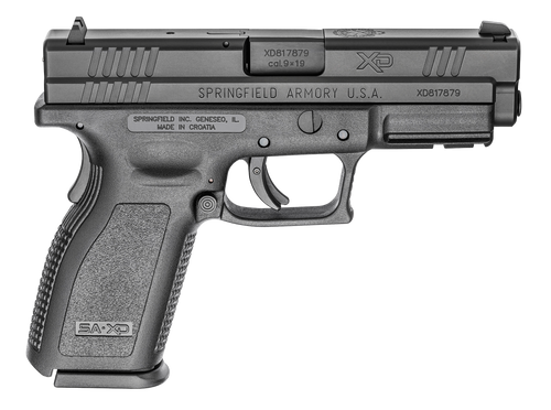 Springfield Armory XD9101 XD Service *CA Compliant 9mm Luger 10+1 4" Black Melonite Steel Barrel & Serrated Slide, Black Polymer Frame w/Picatinny Rail, Black Polymer Grip