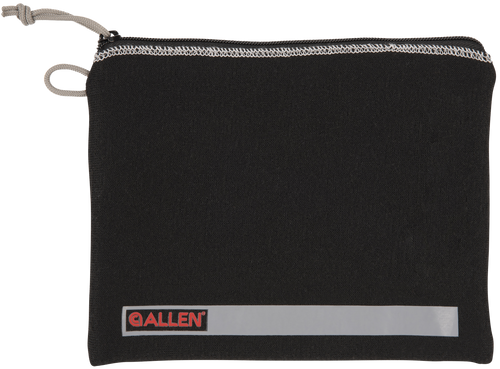 Allen 3628 Pistol Pouch  Black Polyester w/Lockable Zippers, ID Label & Fleece Lining Holds Full Size Handgun 7" L x 9" W Interior Dimensions
