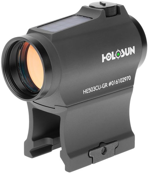 Holosun HE503CUGR 503  Black Anodized 1x 20 mm 2 MOA Green Dot/65 MOA Circle Multi Reticle