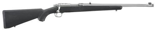 Ruger 7419 77/357  357 Mag 5+1 18.50" Threaded Barrel, Brushed Stainless Steel, Integral Scope Mount On A Solid Steel Receiver, Black Synthetic Stock