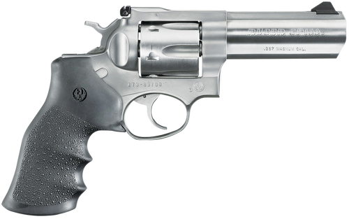 Ruger 1705 GP100  Medium Frame 357 Mag 6rd 4.20" Satin Stainless Steel Barrel, Cylinder & Frame, Hogue Monogrip, Transfer Bar Safety, Exposed Hammer