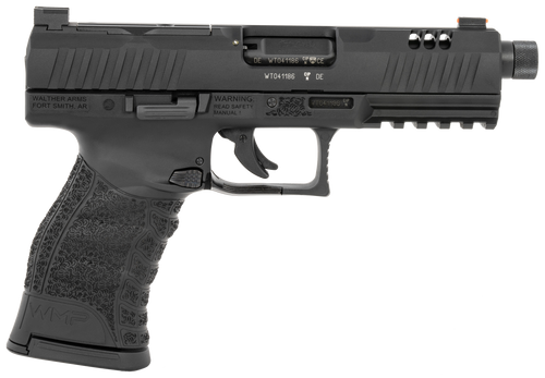 Walther Arms 5220303 WMP  22 Mag 10+1 4.90" Black Steel Threaded Barrel, Black Optic Ready/Serrated Slide, Black Polymer Frame w/Picatinny Rail, Textured Polymer Grip