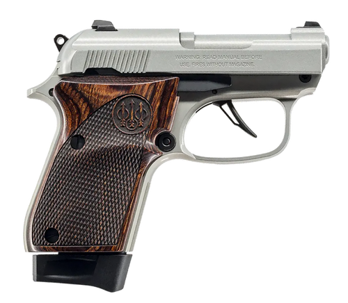 Beretta USA J30X32R8IN 30X Just In Case Micro-Compact Frame 32 ACP 8+1 2.90" Inox Carbon Steel Barrel & Serrated Slide, Inox Aluminum Frame, Helica Textured Wood Grip