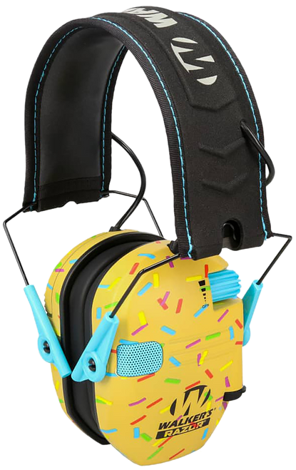 Walker's GWPRSEMSPRNKB Razor Slim Electronic Muff 23 dB Over the Head Sprinkles