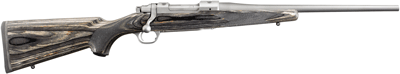 RUGER M77 HAWKEYE COMPACT 308 MATTE S/S GREY/BLACK LAMINATE