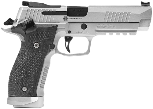 Sig Sauer 226X59STAS10 P226 XFive STAS Full Size 9mm Luger 10+1 5" Steel Bull Barrel, Stainless Optic Ready/Serrated Steel Slide w/Picatinny Rail & Beavertail Frame, Black Piranha G10 Grips Right Hand