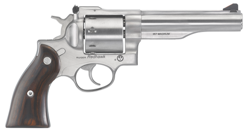Ruger 5060 Redhawk  357 Mag  5.50" Barrel 8rd Triple-Locking Cylinder, Satin Stainless Steel, Hardwood Grip, Transfer Bar Safety