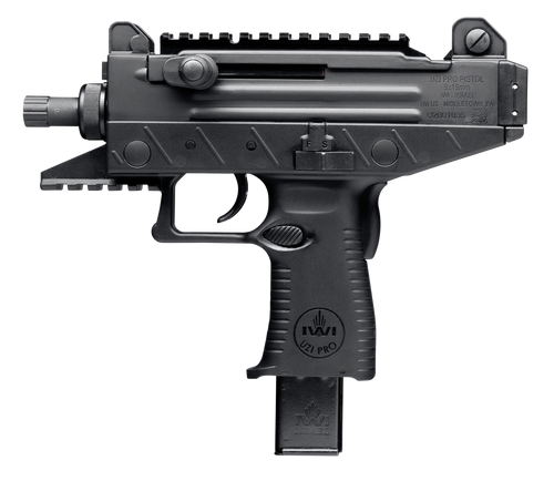 IWI US UPP9ST Uzi Pro  9mm Luger Caliber with 4.50" Threaded Barrel, 25+1 Capacity, Black Metal Finish, Black Polymer Grip Right Hand