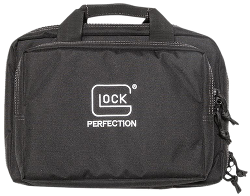 Glock AP60300 Double Pistol Case  Dual Padded Compartments, 5 Internal Mag Holders, 3 Zippered Compartments, Carry Handle, Black  12.5"x9.5"x4.5"