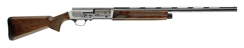 Browning 0118203005 A5 Ultimate 12 Gauge 26" Barrel 3" 4+1, Blued Barrel, Engraved Satin Nickel Finished Receiver, Gloss Oil Grade III Turkish Walnut Stock