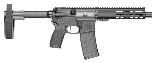 Smith & Wesson 13658 M&P15  223 / 5.56 NATO 7.50" Armornite Barrel 30+1, Fixed Arm Brace, Black Interchangeable Palmswell Grip Inserts, Manual Safety, Straight Buffer Tube, Optics Ready