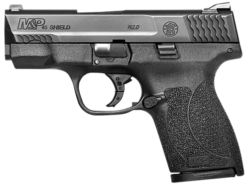 Smith & Wesson 11531 M&P Shield M2.0 Micro-Compact 45 ACP 6+1/7+1 3.30" Black Stainless Steel Barrel & Serrated Slide, Matte Black Polymer Frame Black Textured Grip