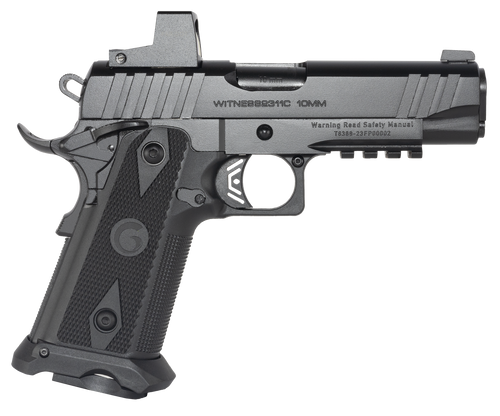 Girsan 395000 Witness2311  10mm Auto 15+1 5" Black Steel Barrel, Black Optic Ready/Serrated Steel Slide, Black Polymer Frame w/Beavertail & Picatinny Rail, Black Checkered Polymer Grip, Ambidextrous