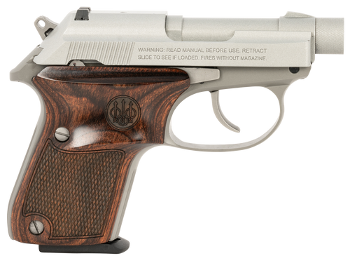 Beretta USA SPEC0721A Tomcat Ghost Buster Micro-Compact Frame 32 ACP 7+1, 2.90" Stainless Threaded Steel Tip-Up Barrel, Cerakote Stainless Serrated Steel Slide, Cerakote Aluminum Frame