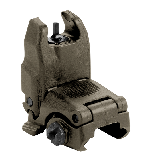 Magpul MAG247-ODG MBUS Sight Front  Olive Drab Green Polymer, Spring-Loaded Flip Up for AR15/ M16