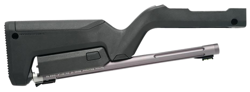 Tactical Solutions TDCGMGBBLK X-Ring Takedown Barrel and Stock Combo 22 LR 16.50" Gunmetal Gray Fluted & Threaded with Fiber Optic Sight, Black Magpul Backpacker Stock Fits Ruger 10/22 Takedown
