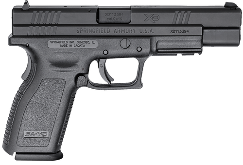 Springfield Armory XD9401 XD Tactical *CA Compliant 9mm Luger 10+1, 5" Black Melonite Steel Barrel, Black Melonite Long/Serrated Steel Slide, Black Polymer Frame w/Picatinny Rail