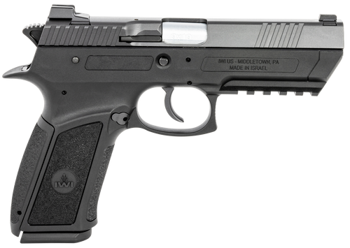 IWI US J941PL9-II Jericho 941 Enhanced 9mm Luger Caliber with 4.40" Barrel, 16+1 Capacity, Overall Black Finish, Picatinny Rail Frame, Serrated Steel Slide & Polymer Grip