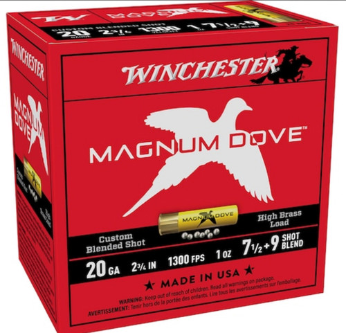 WIN MAG DOVE 20GA 2.75 #7.5-9 1OZ 25/10