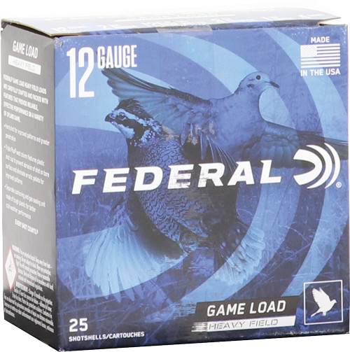 FEDERAL GAME SHOK 12GA 2.75" 1-1/8OZ #4 25RD 10BX/CS